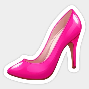 Come on barbie lets go party - hot pink stiletto Sticker